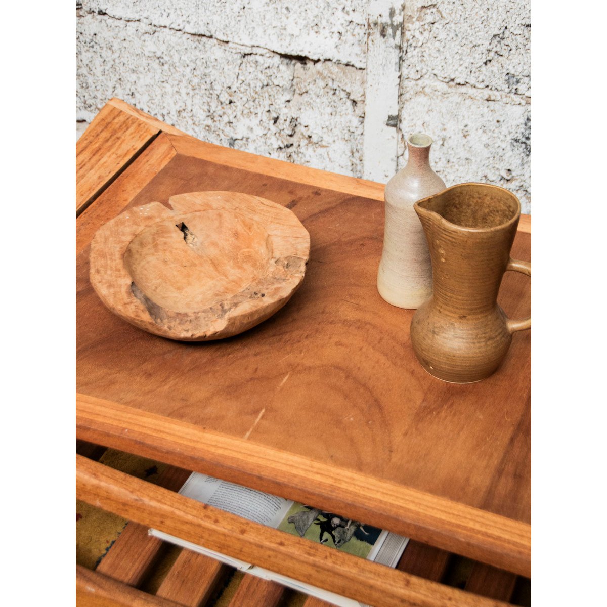 Table basse en bois Léonie N°518 - Bon état bois clair, DEBONGOUT