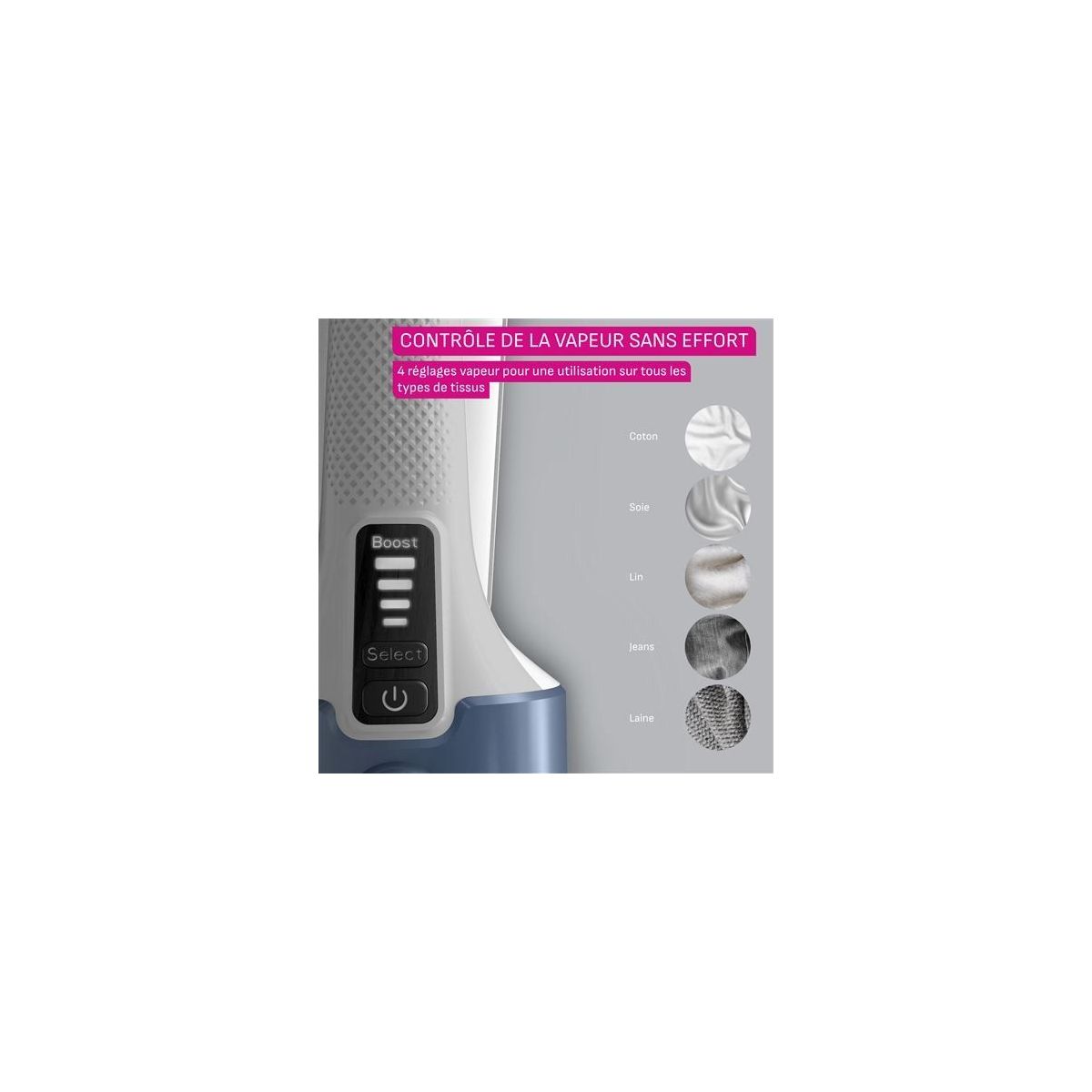 Défroisseur vapeur DT8722C0 Pure Force 2 en 1 couleur unique, CALOR