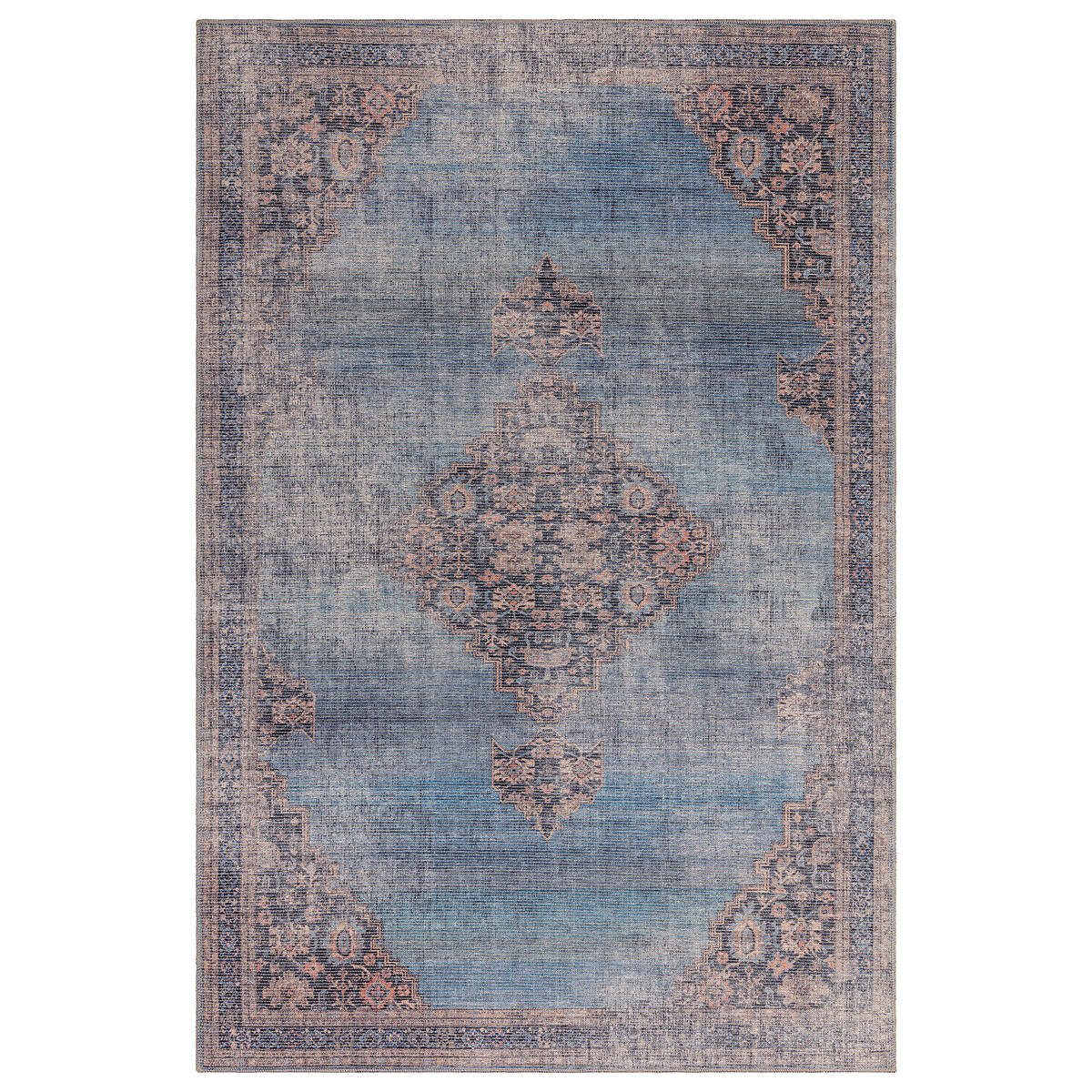 Traditional Vintage Style Flatweave Rug blue, ÉDITÉ