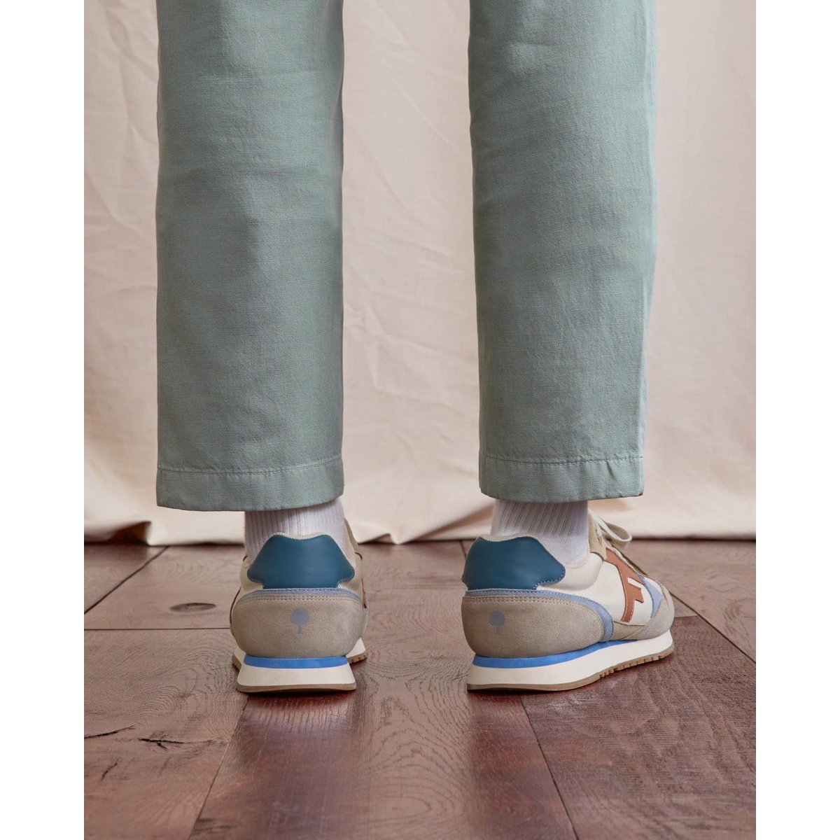 Running tissu suede ELM crème fauve, FAGUO