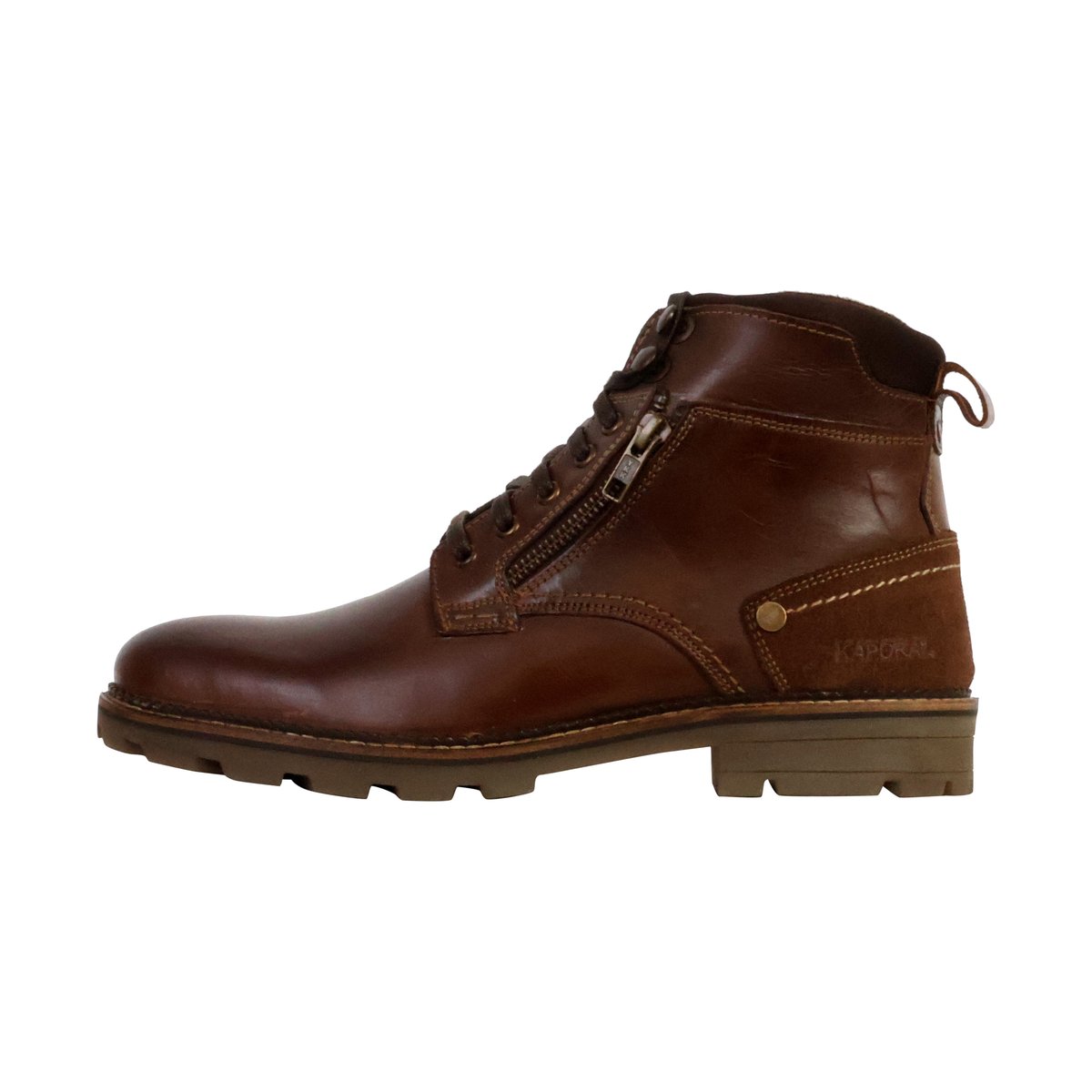 Bottines Cuir Gafino marron, KAPORAL