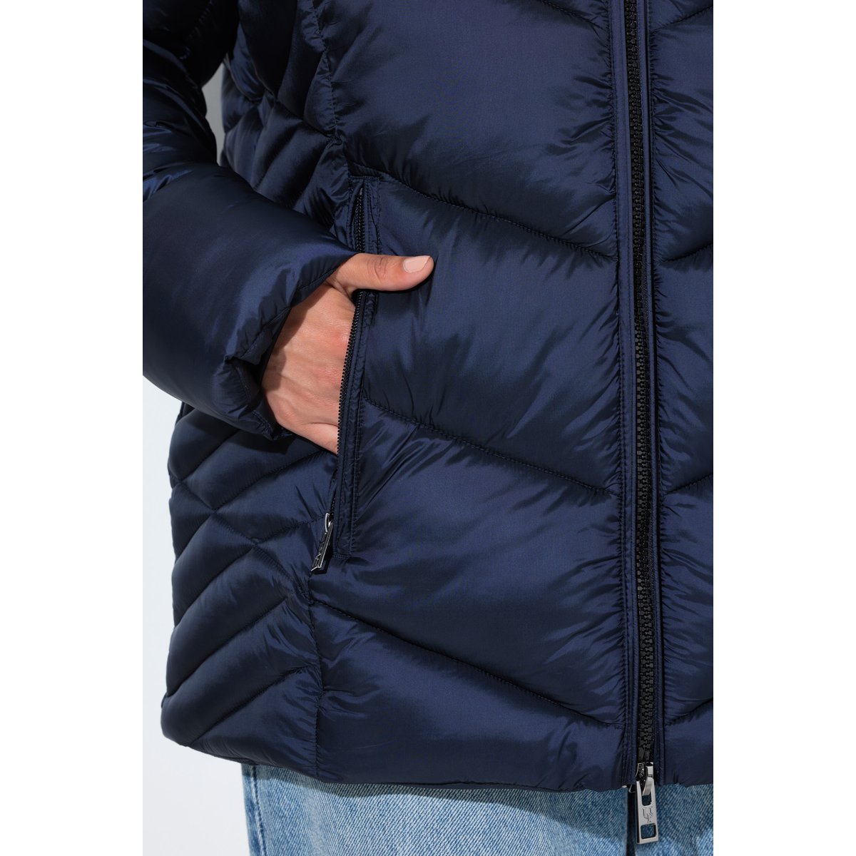 Veste matelassée HYPRAR, capuche amovible marine, ULLA POPKEN