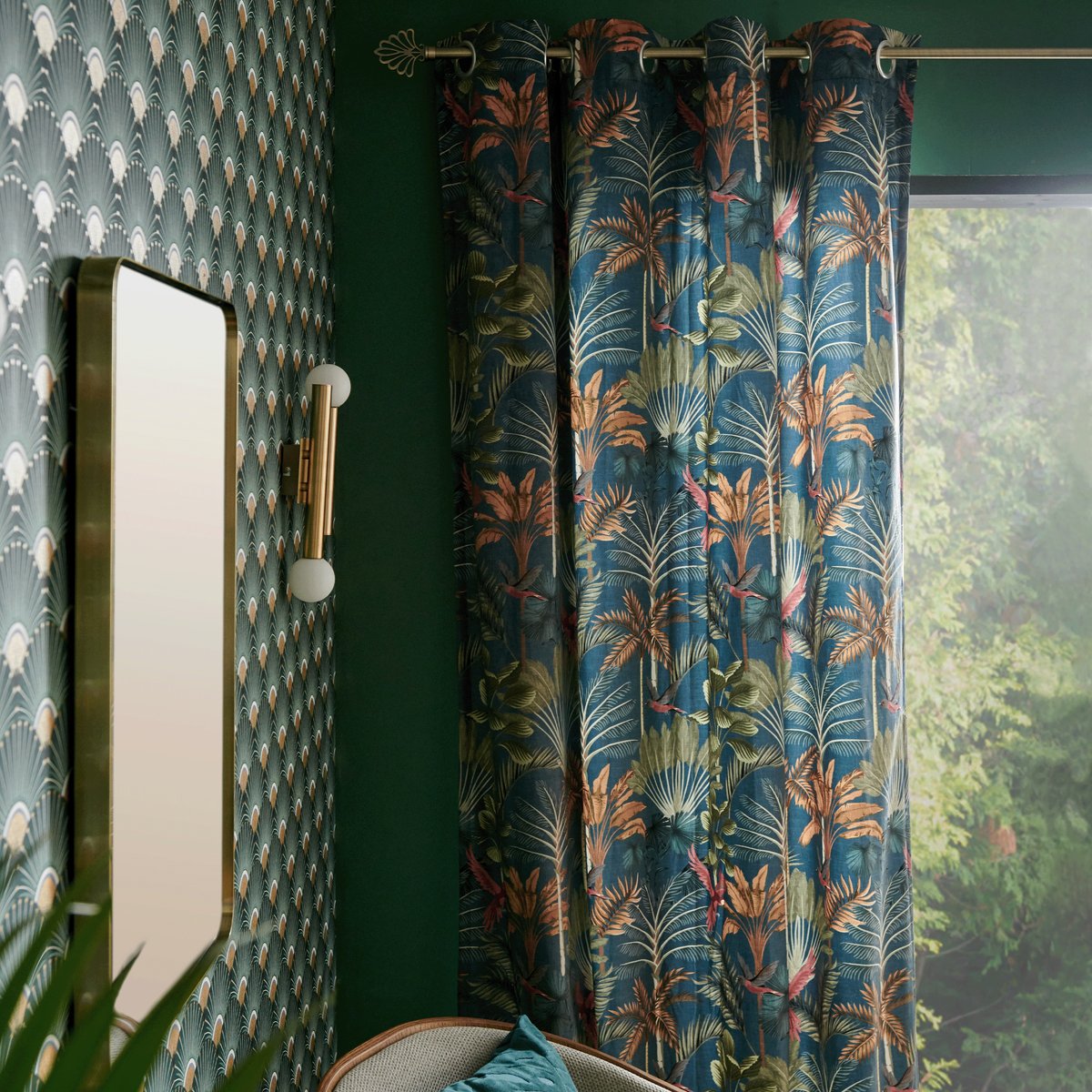 Rideau obscurcissant en polyester, NADJILA multicouleur, INSPIRE