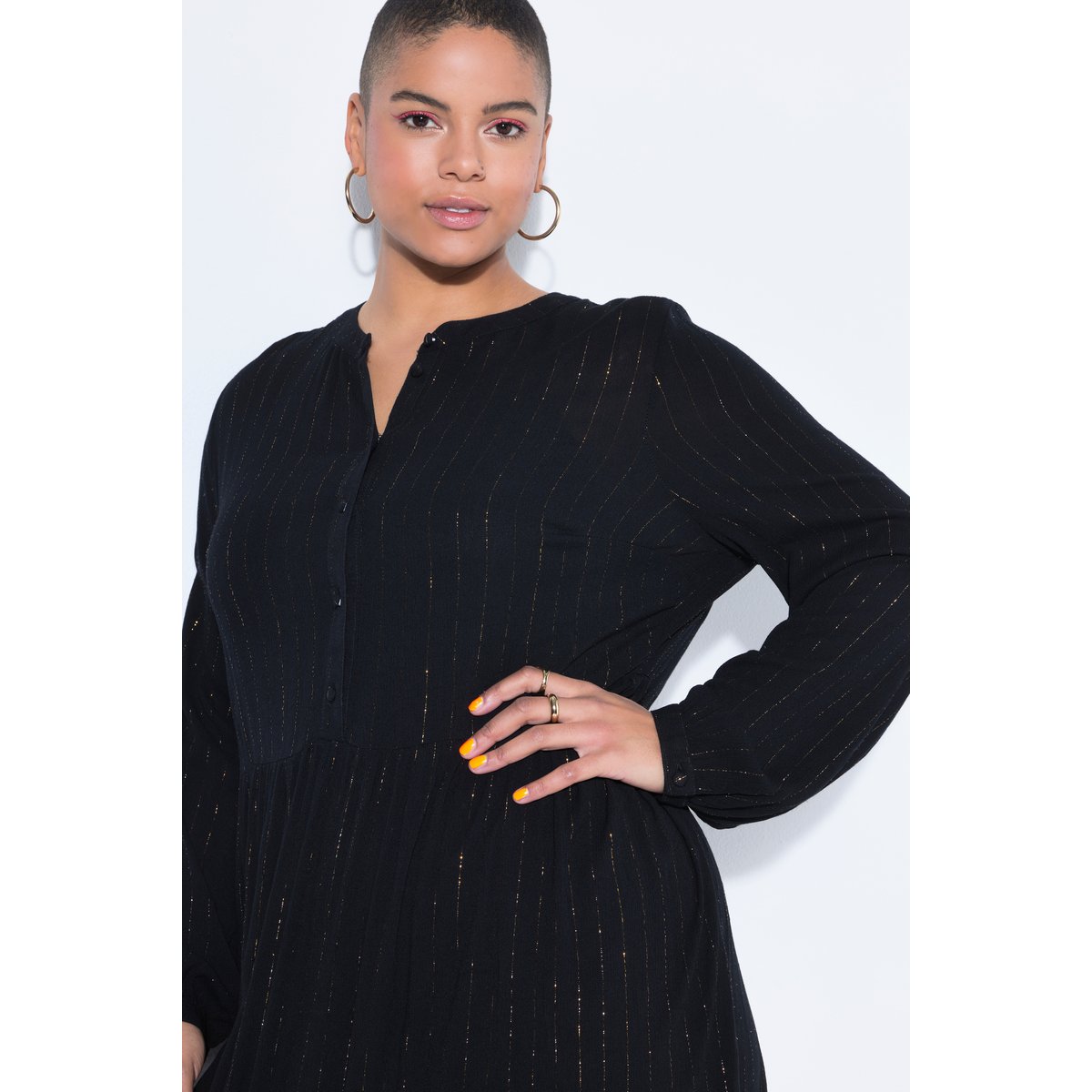 Robe midi coupe évasée noir, STUDIO UNTOLD