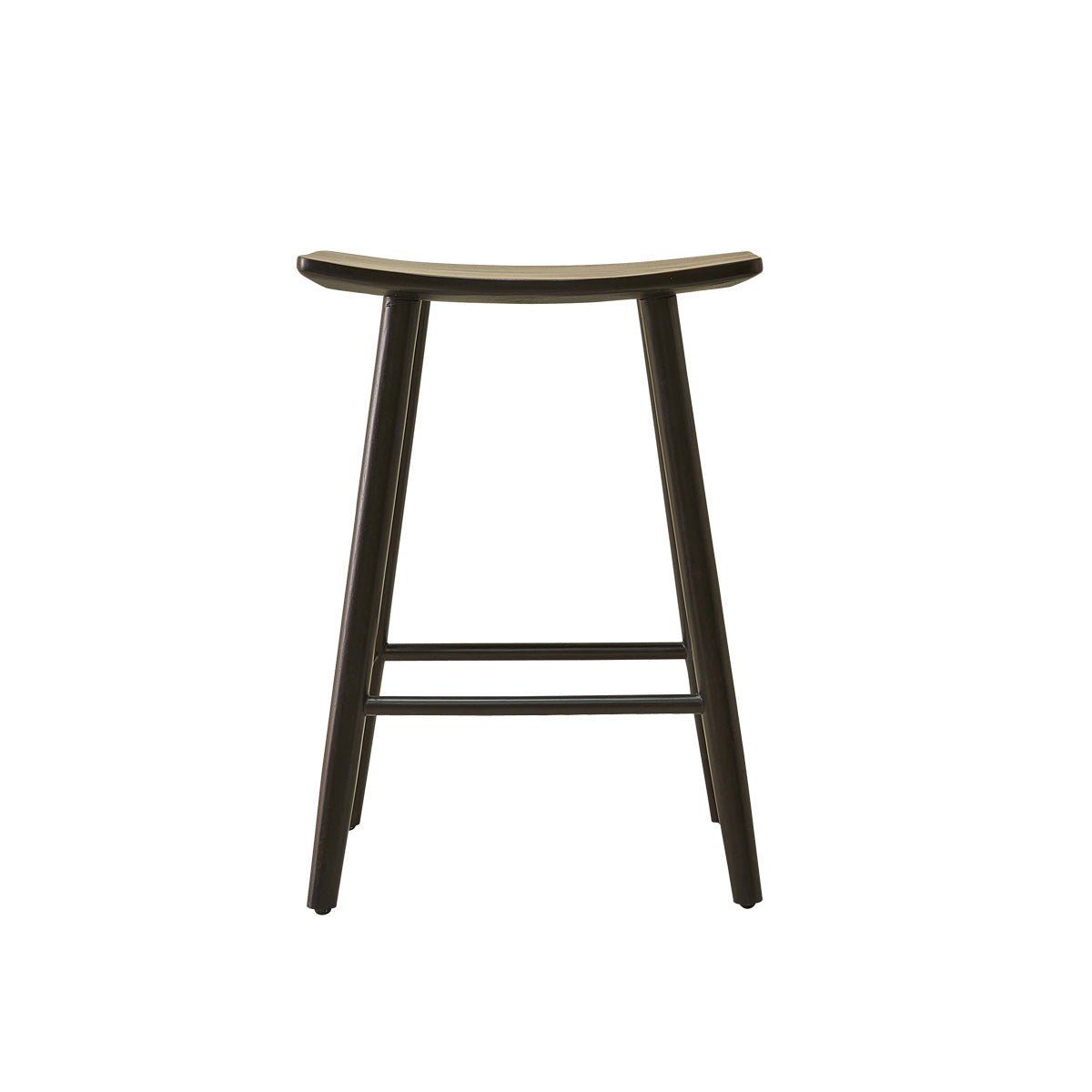 Tabouret de bar en teck massif AMBRE noir, BERAH GETAH