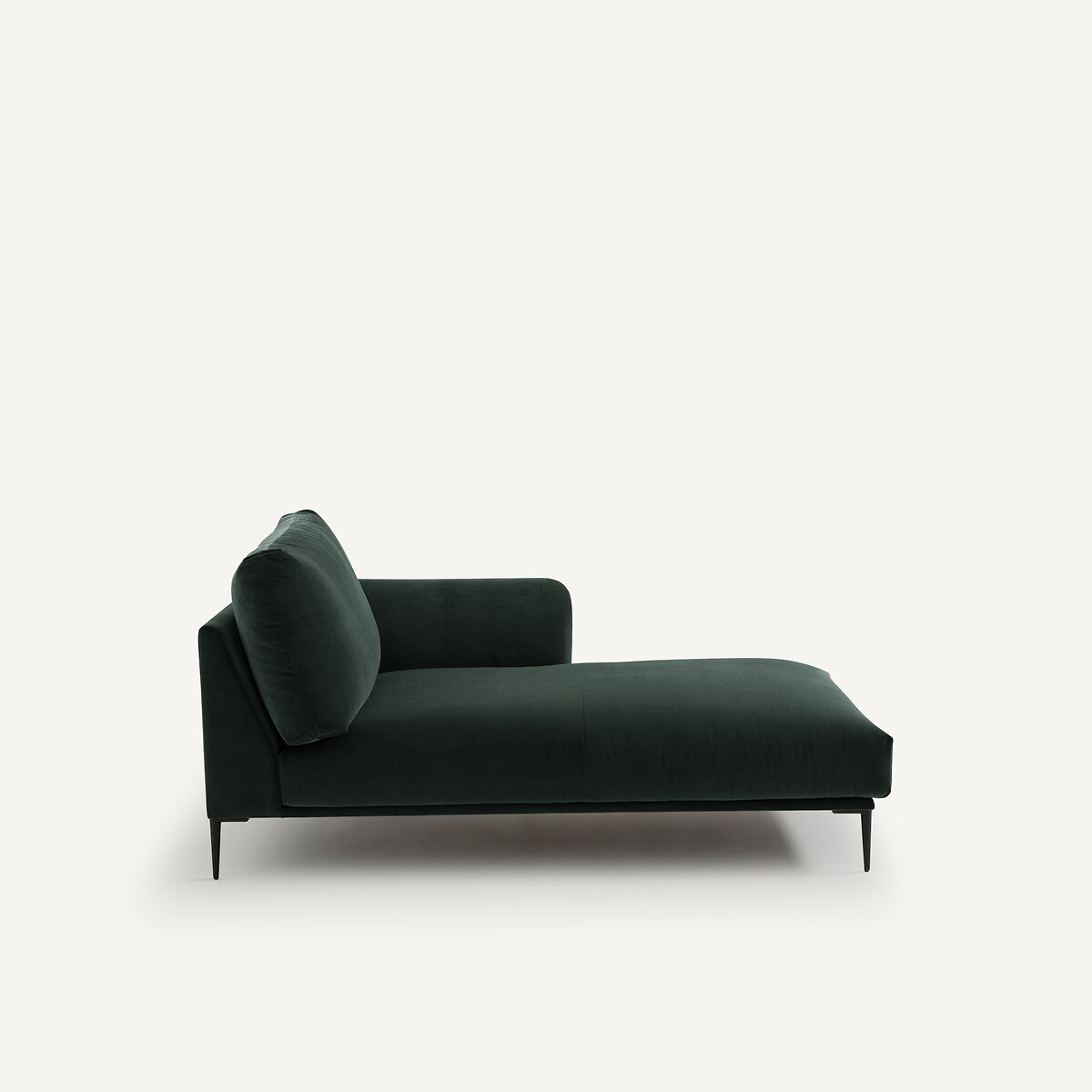 Chaiselongue aus Samt, Oscar, Design Emmanuel Gallina khaki, AM.PM X EMMANUEL GALLINA