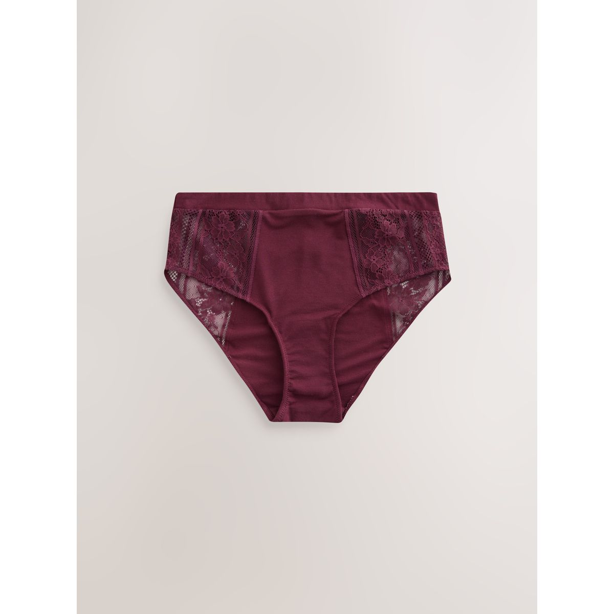 Culotte en dentelle et modal, lot de 3 violet prune, NEXT