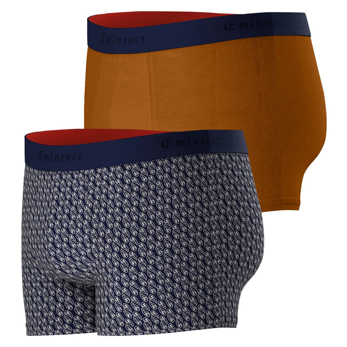 Lot de 2 boxers bleu-camel, EMINENCE