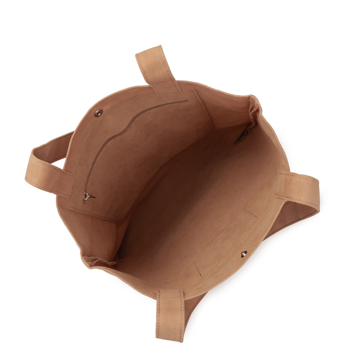 Sac cabas porté épaule avec pression M, SUEDINE KBA moka, LANCASTER