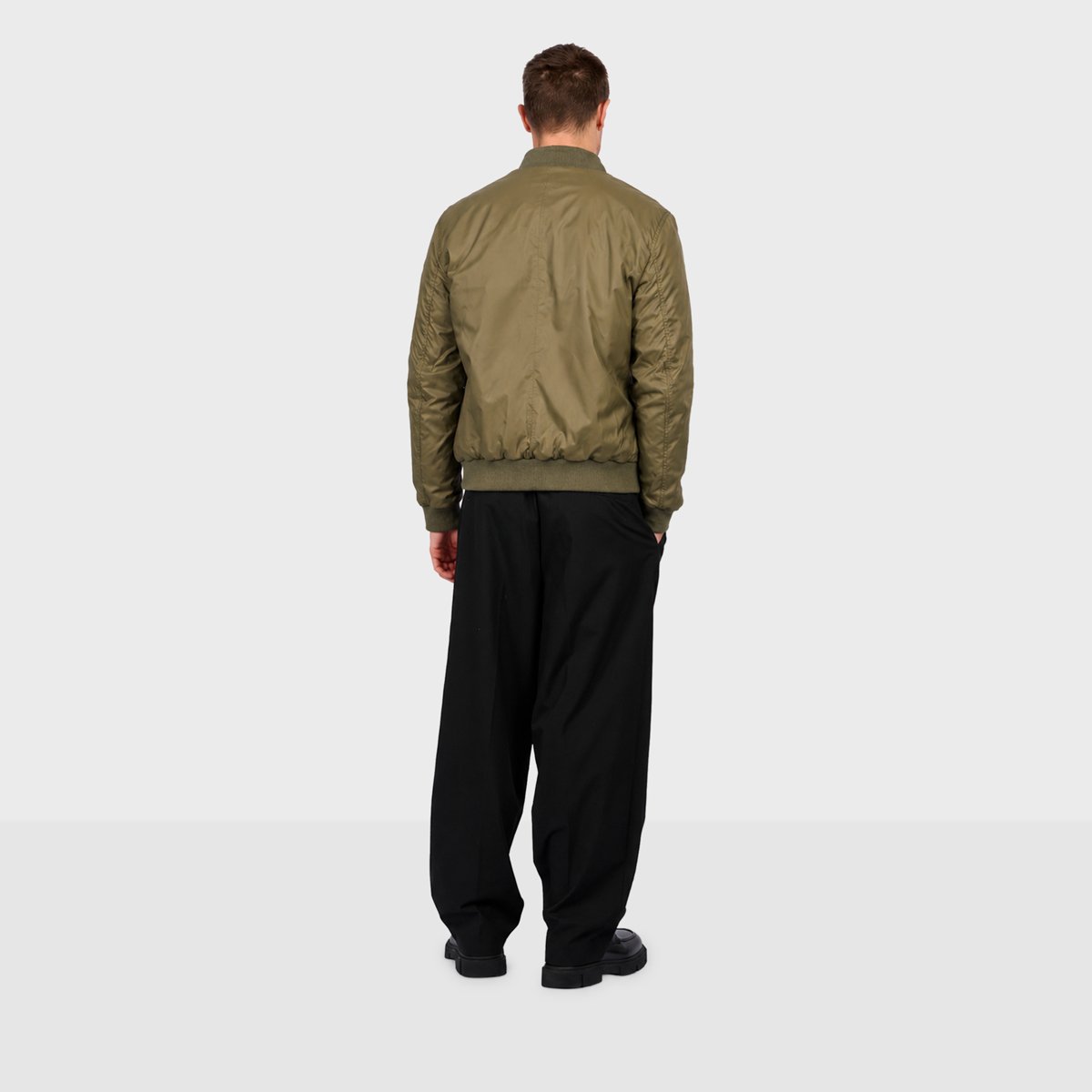 Veste réversible en cuir DYLAN kaki, OAKWOOD