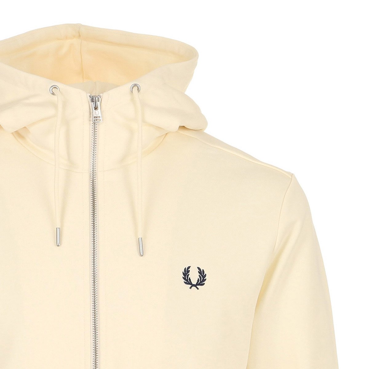 Veste sportswear HOODED ZIP THROUGH ecru navy, FRED PERRY