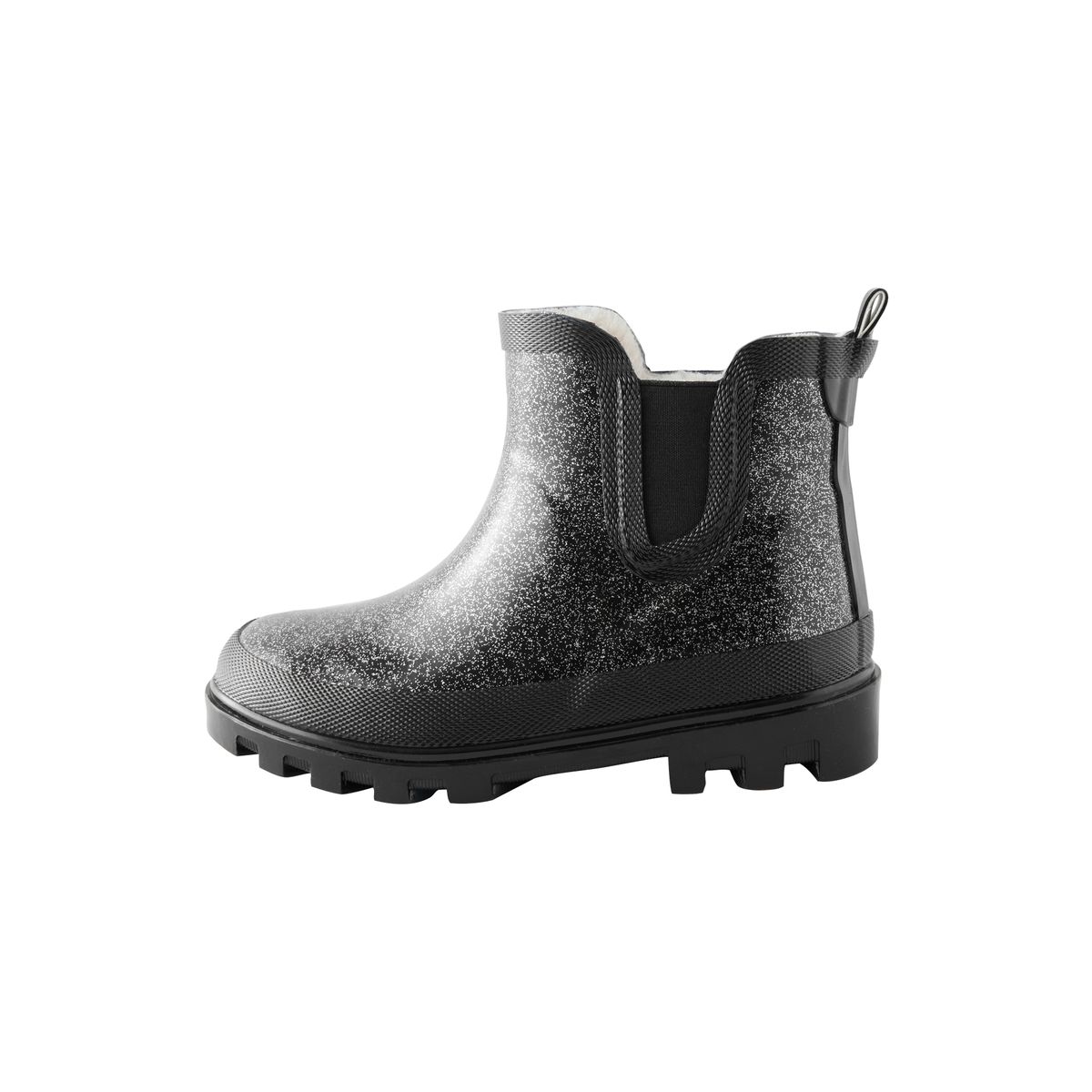 Bottines chelsea en caoutchouc noir pailleté, NEXT
