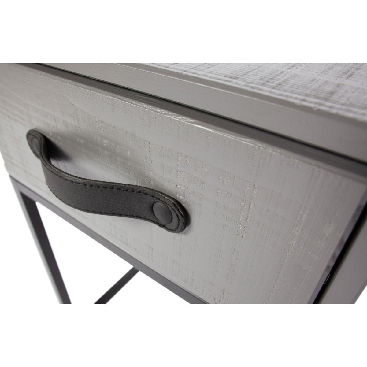 Table de nuit en pin massif- MORRIS gris, WOOOD