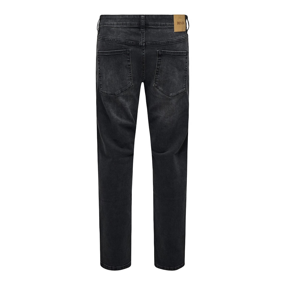 Jean droit Sweft noir délavé, ONLY & SONS