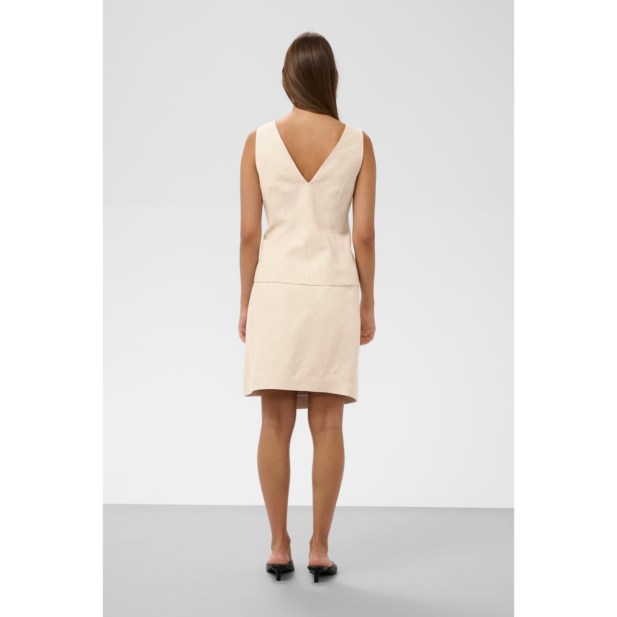 Blouse à manches courtes beige oatmeal, SOAKED IN LUXURY