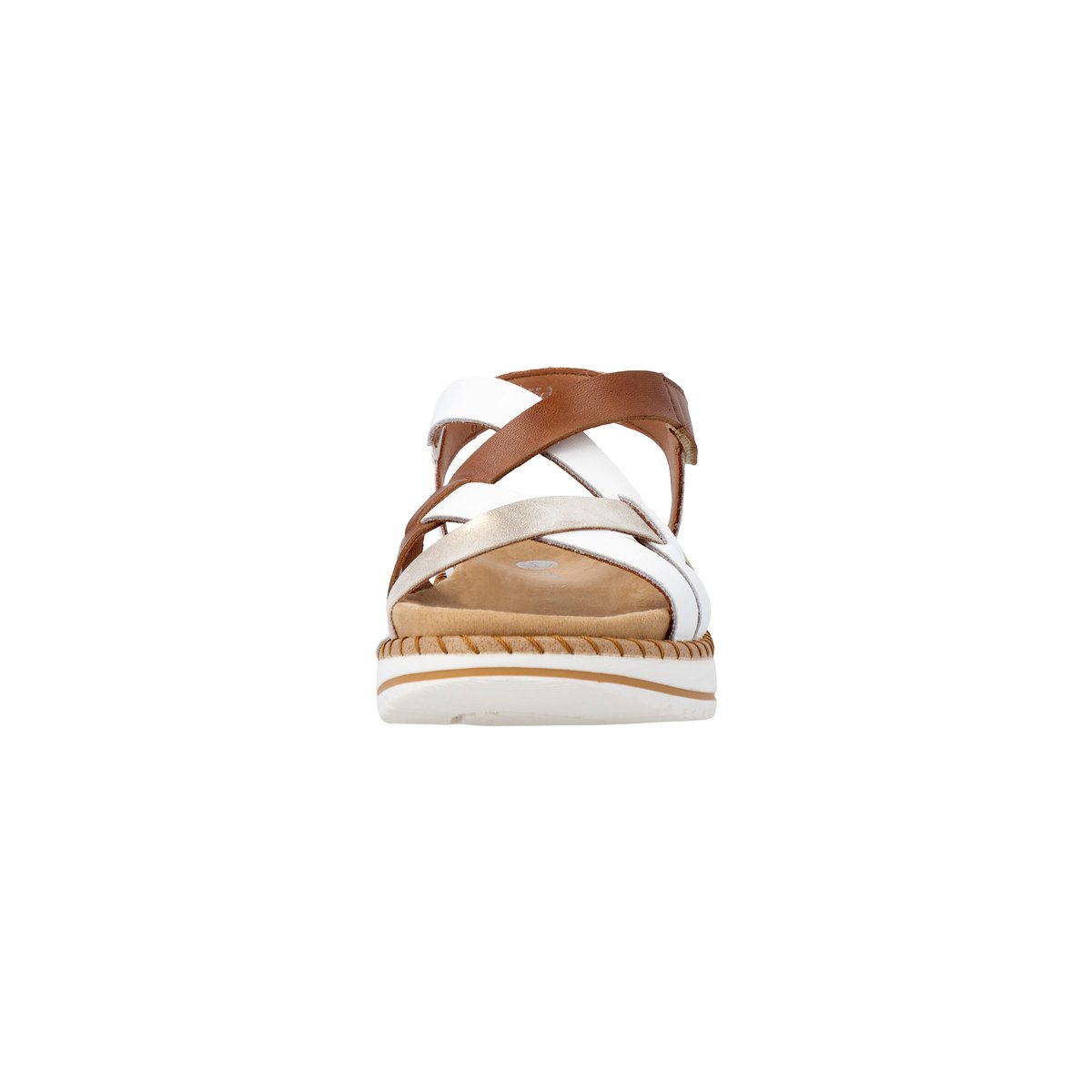 Sandale Cuir Compensée blanc combi, REMONTE