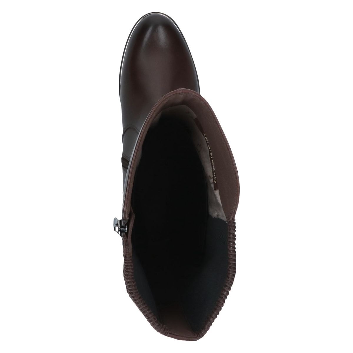 Bottes à talon marron foncé combiné, CAPRICE