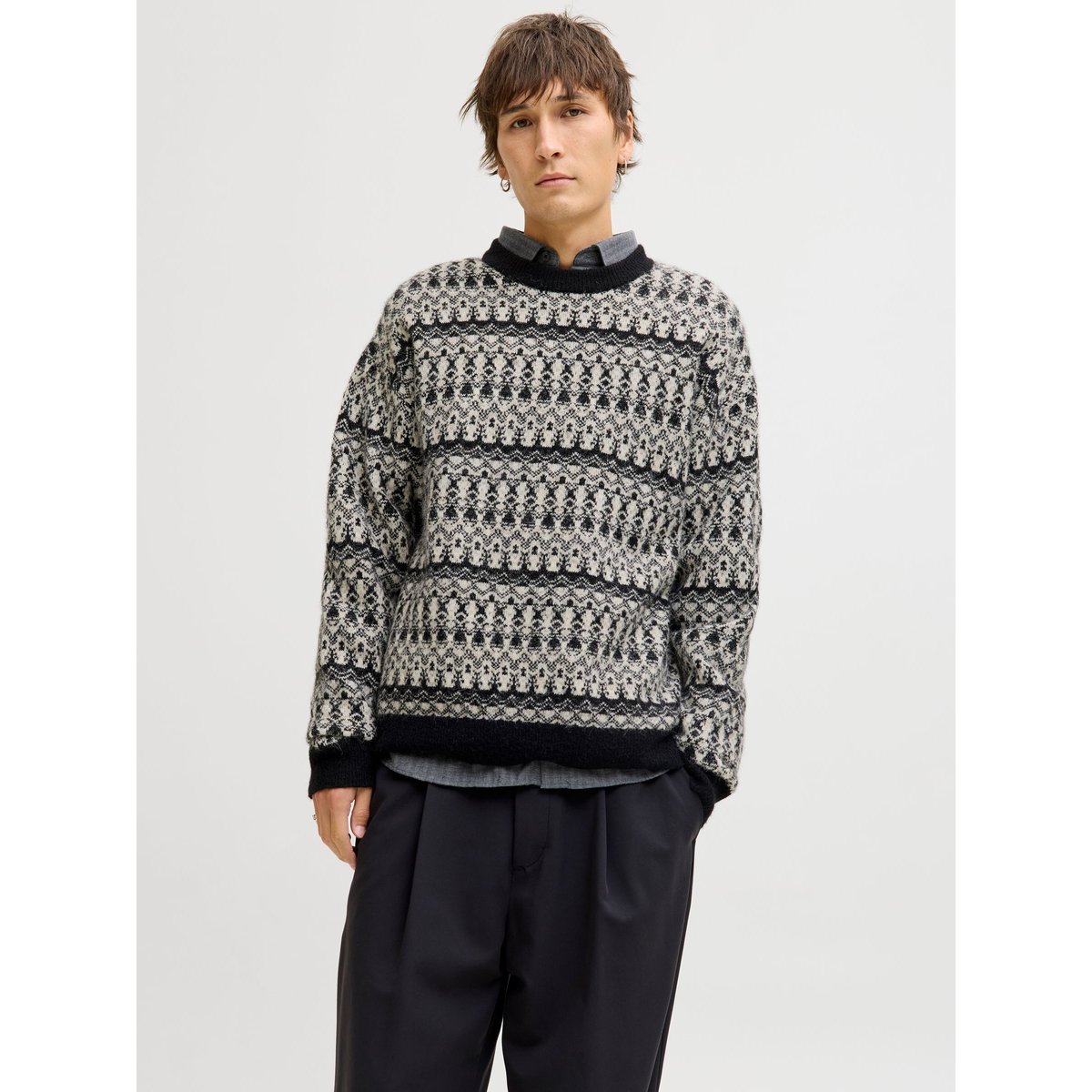 Pull En Maille noire - black, JACK & JONES