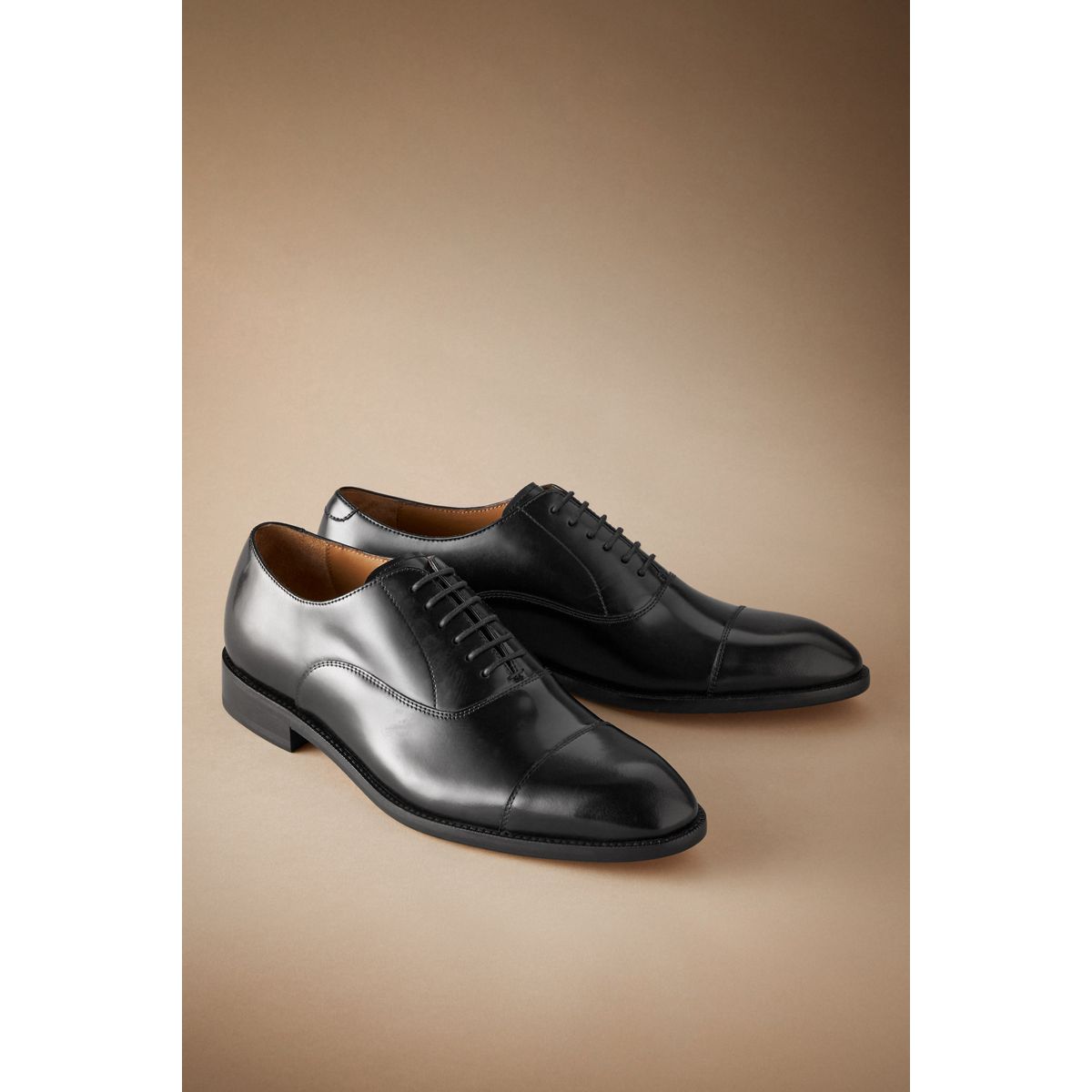 Chaussures oxford semelle et bout rapporté noir, NEXT
