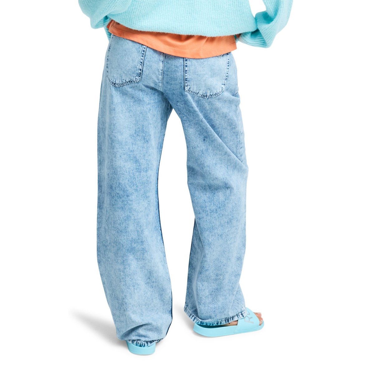 Jean coupe ample SALTWATER MID SUNBLEACHED. bleu sunbleached, ROXY