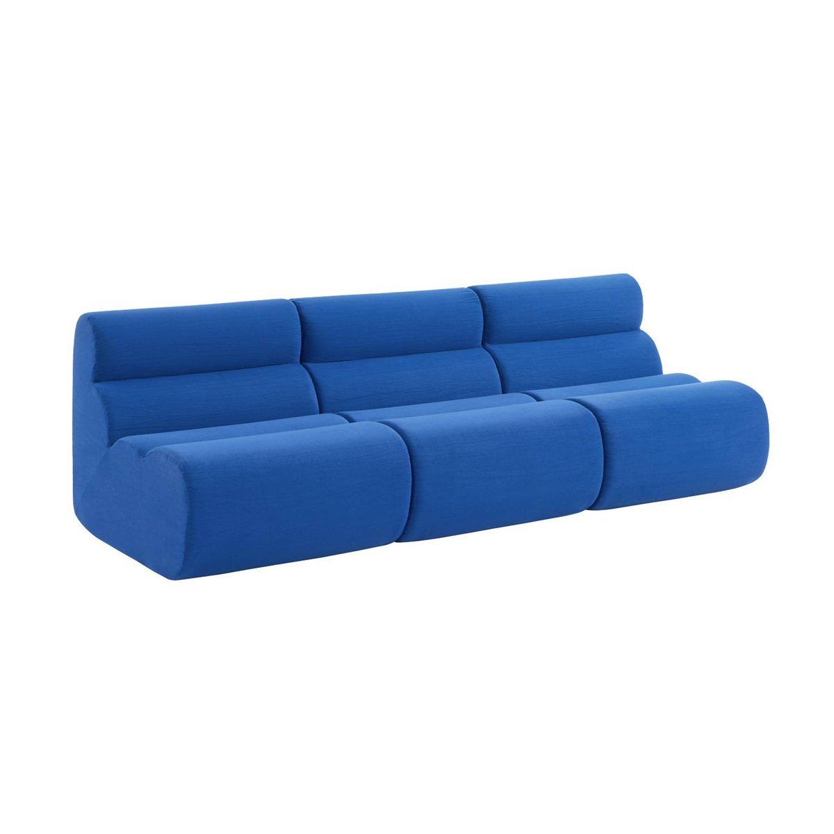 Chauffeuse compressée tissu 1 place (lot de 3) NOVA bleu électrique, SWEEEK