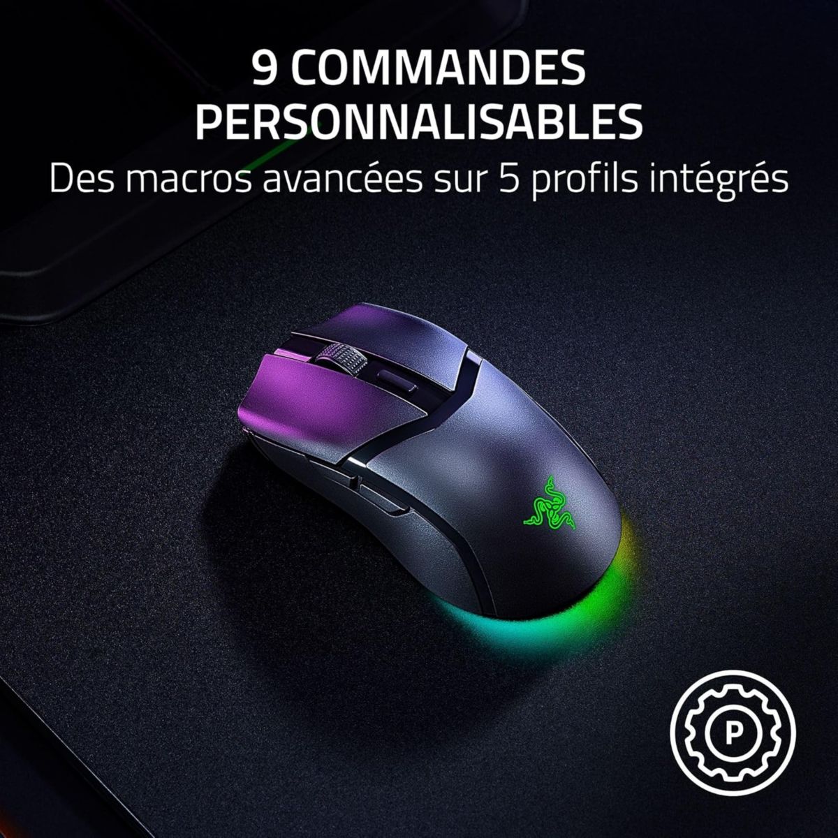 Souris Gamer Sans Fil COBRA HYPERSPEED couleur unique, RAZER