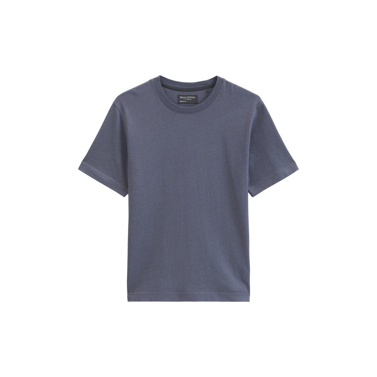 T-shirt regular en coton et lin mélangés gris foncé, MARC O'POLO