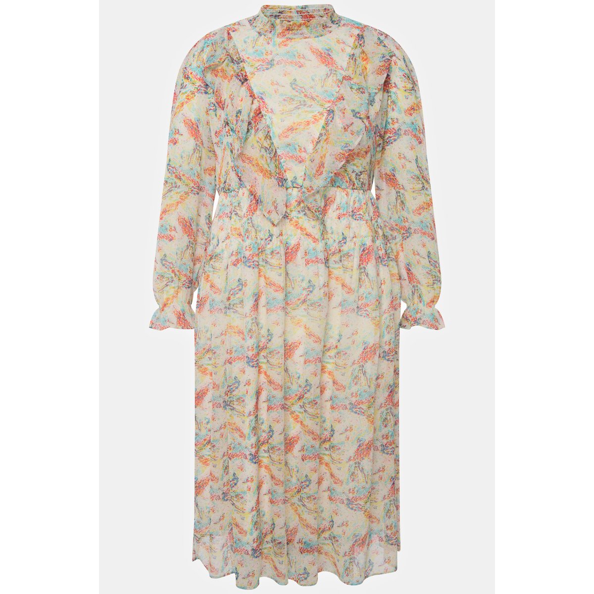 Robe midi à ligne en A orange rouge, STUDIO UNTOLD