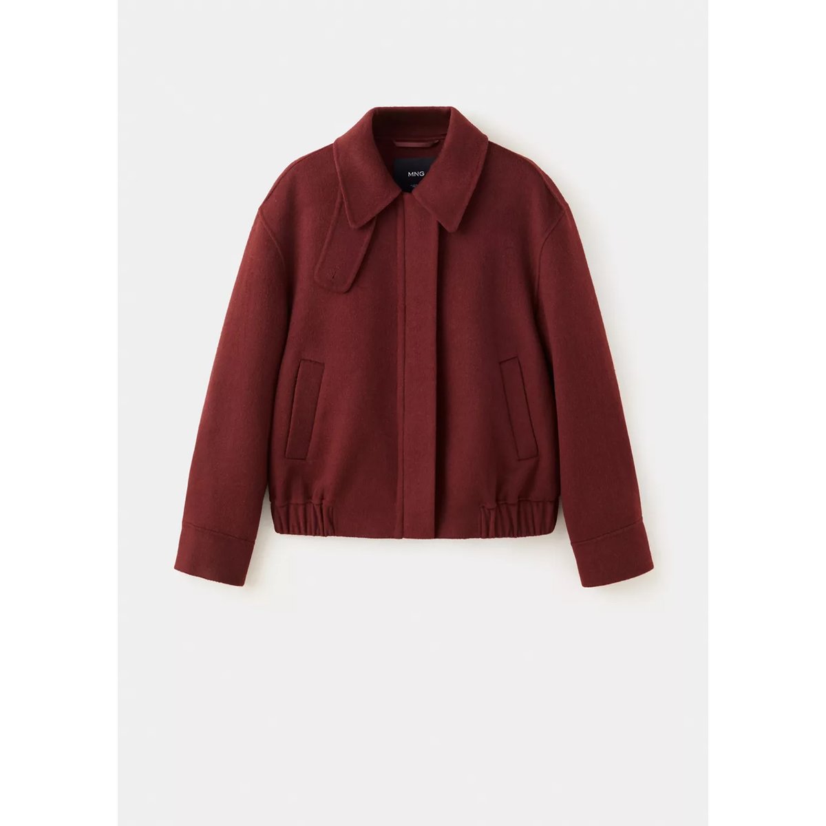 Veste bomber laine rouge, MANGO