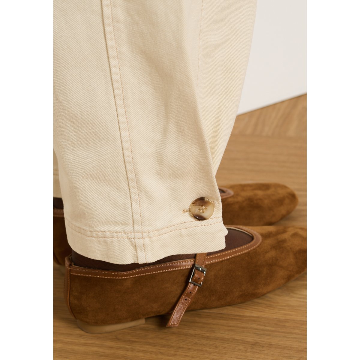 Pantalon barrel blanc vanille, LOLALIZA