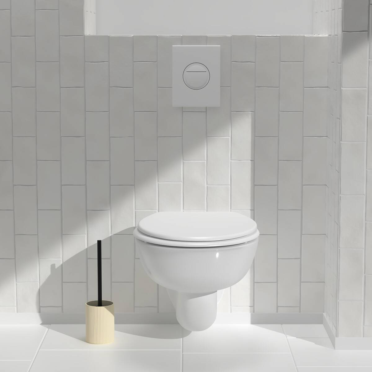 Brosse WC striée ECO beige, 5FIVE SIMPLY SMART