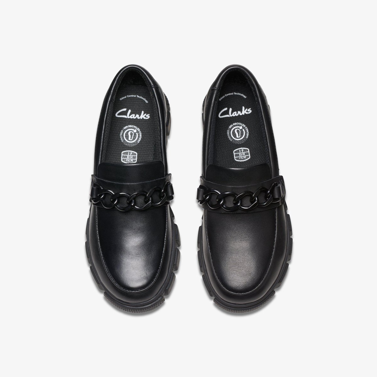 Mocassins Cuir Coupe Large EVYN WALK K noir, CLARKS