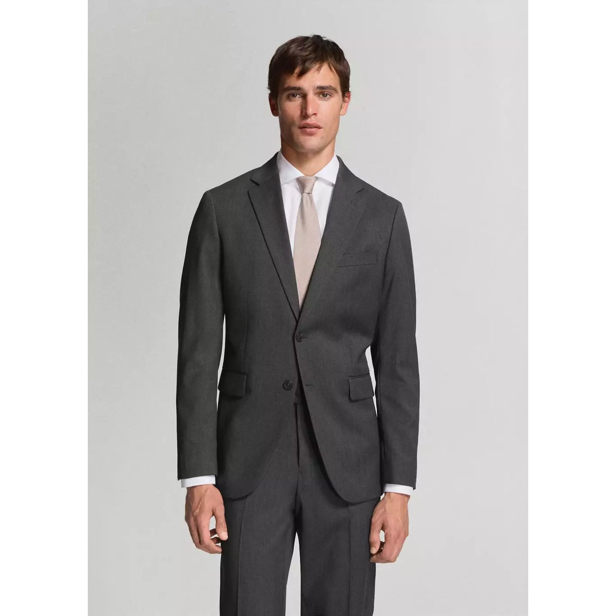 Veste costume Turin 100 % laine vierge gris, MANGO MAN