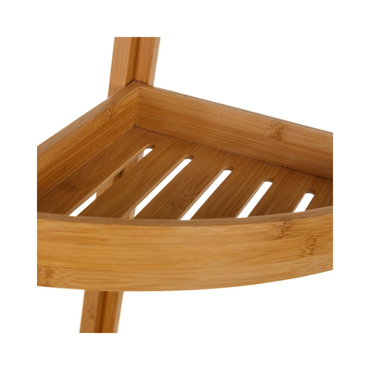 Étagère d'Angle pour WC ou Salle de Bain en Bambou bois, WADIGA