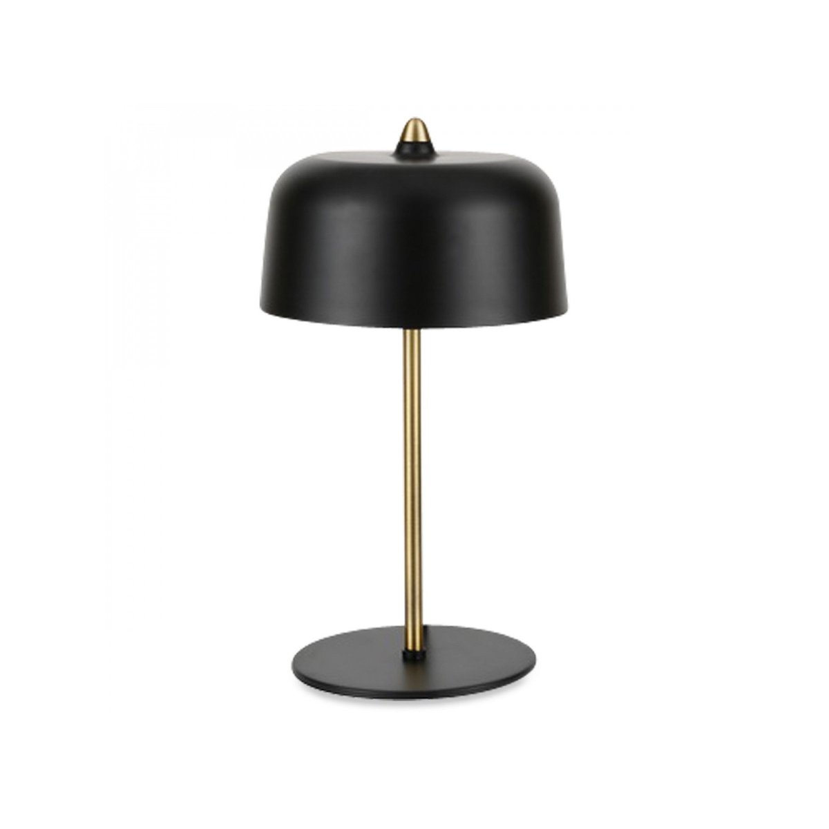 Lampe à Poser Champignon Métal Noir et Doré noir, WADIGA