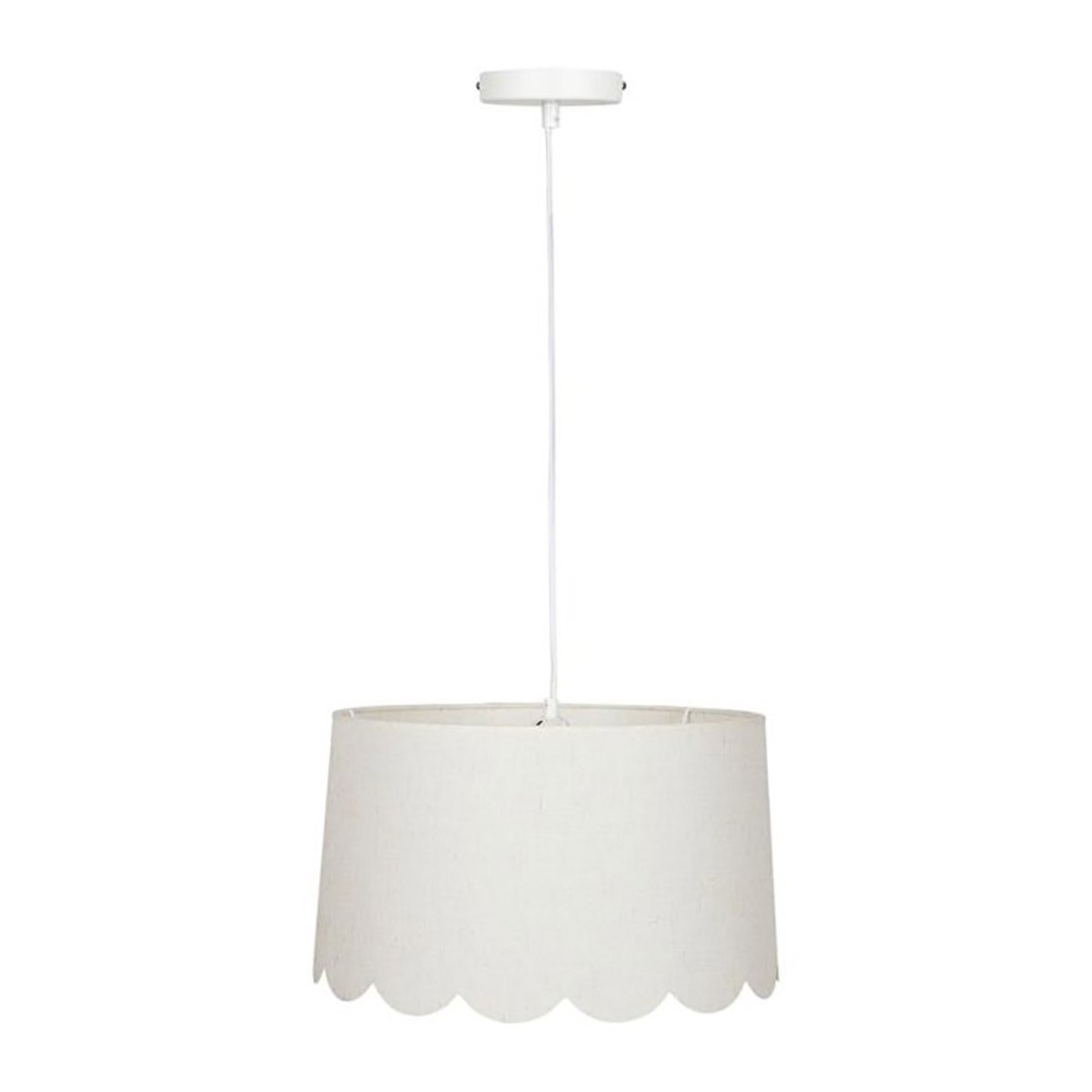 Suspension cylindrique tissu Mathilde D40 beige, DECORATIE