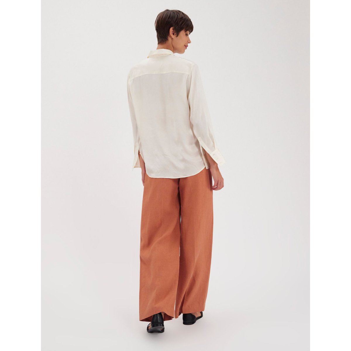 Chemise Maureen écrue en soie ecru, INES DE LA FRESSANGE PARIS