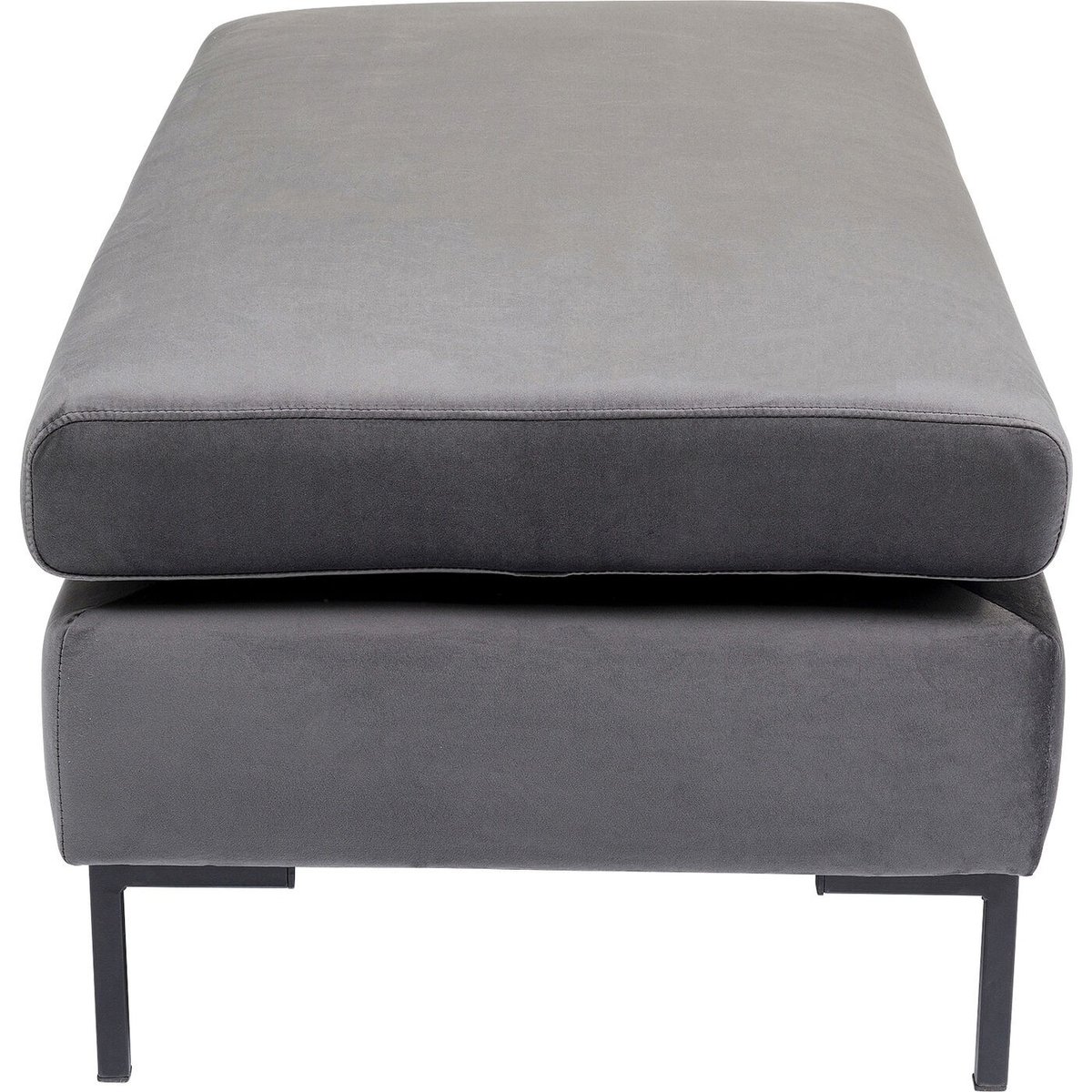 Repose-pieds en velours, GIANNI gris, KARE DESIGN