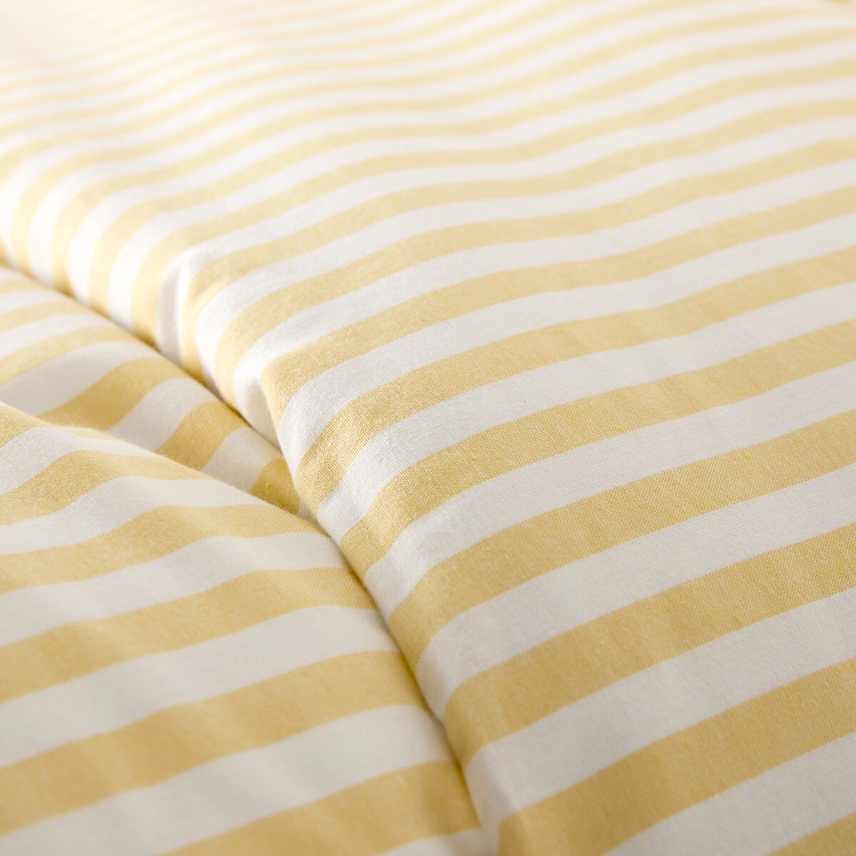 Soizic Yellow Striped Cotton Yarn-Dyed Duvet Cover yellow striped, LA REDOUTE INTERIEURS