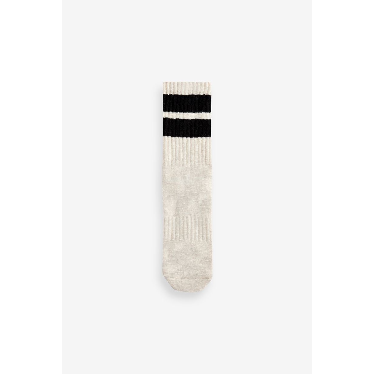 Socquettes côtelées sport à rayures, 3 paires noir/gris, NEXT