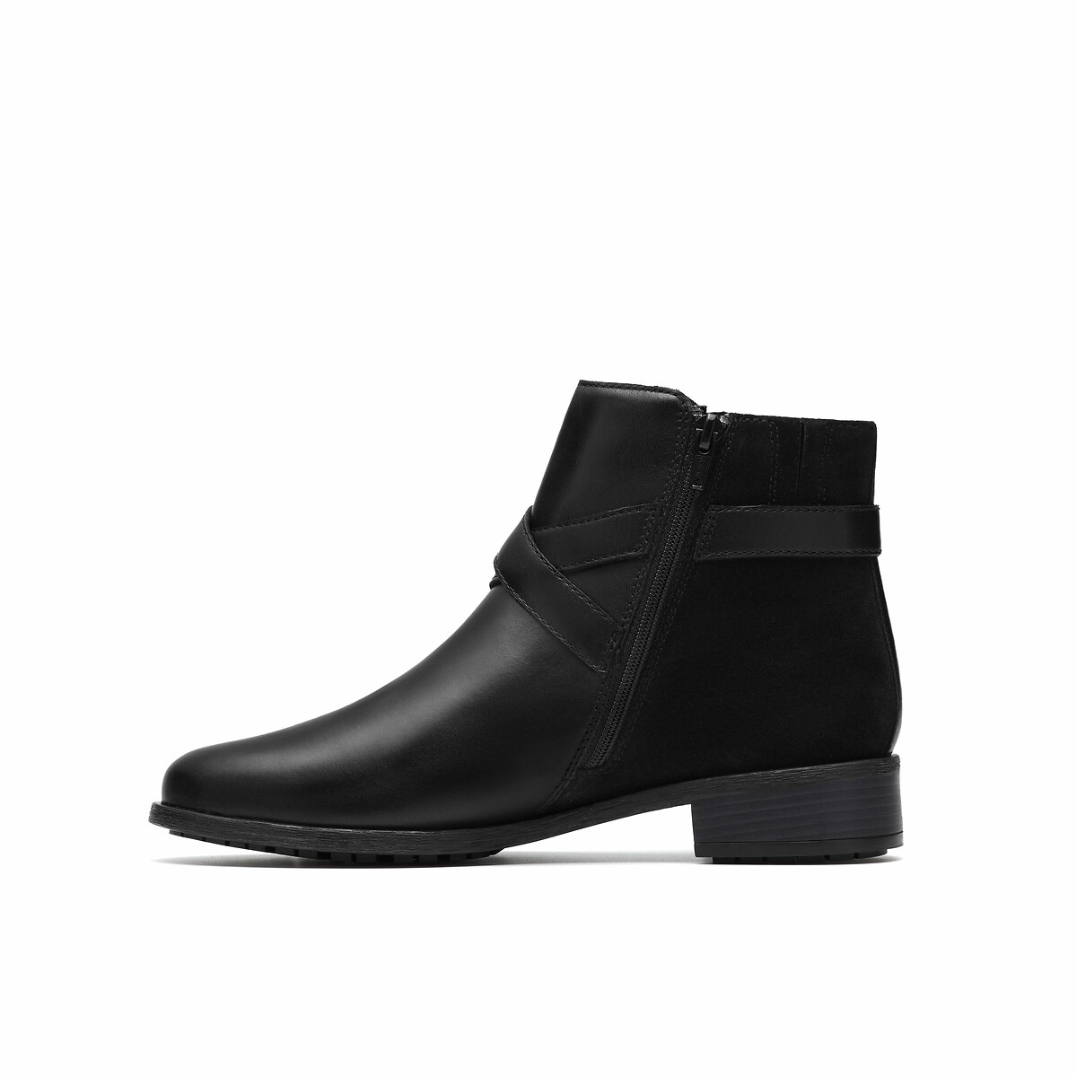 Havisham Leather Flat Ankle Boots black, CLARKS