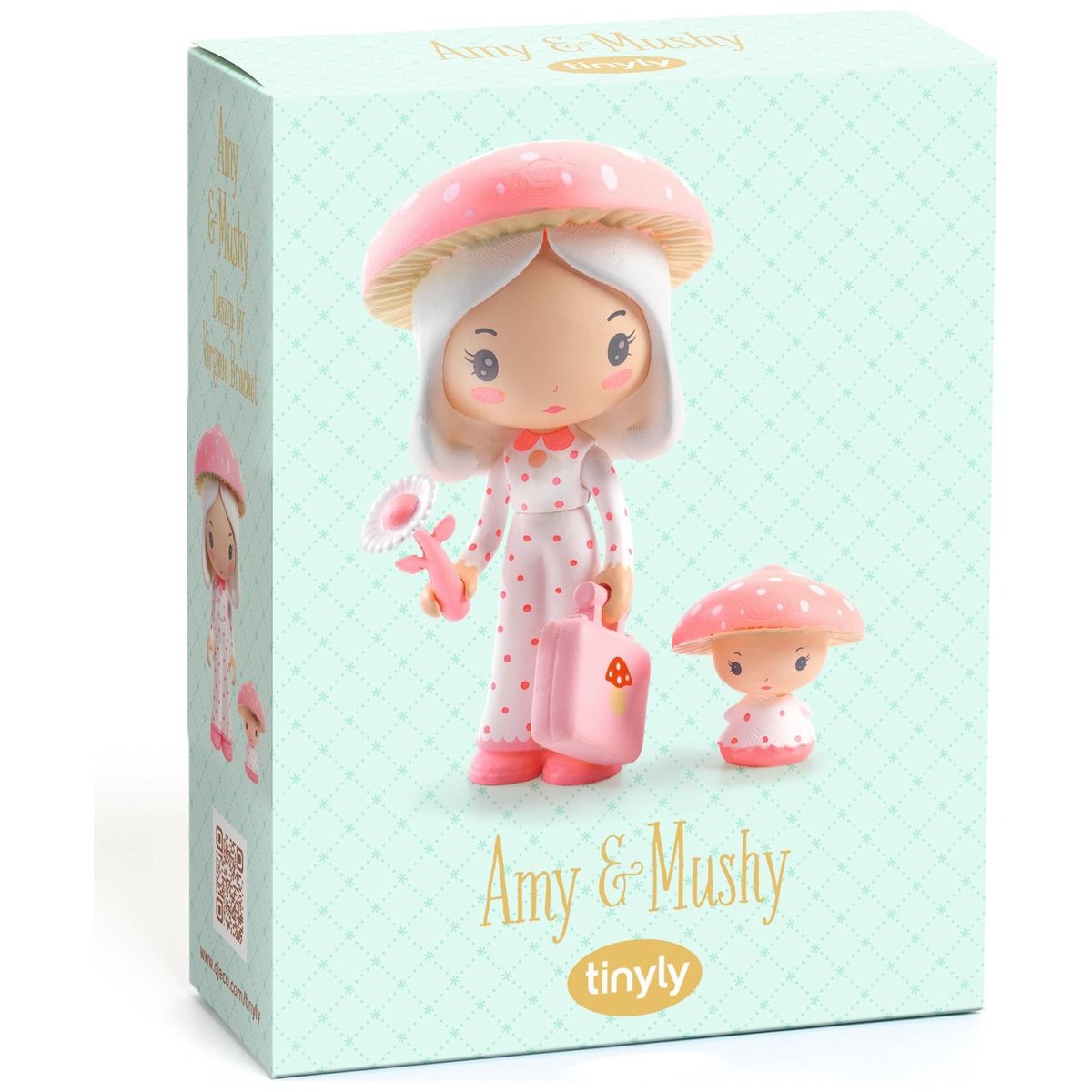Figurines Amy & Mushy rose, blanc, beige, DJECO