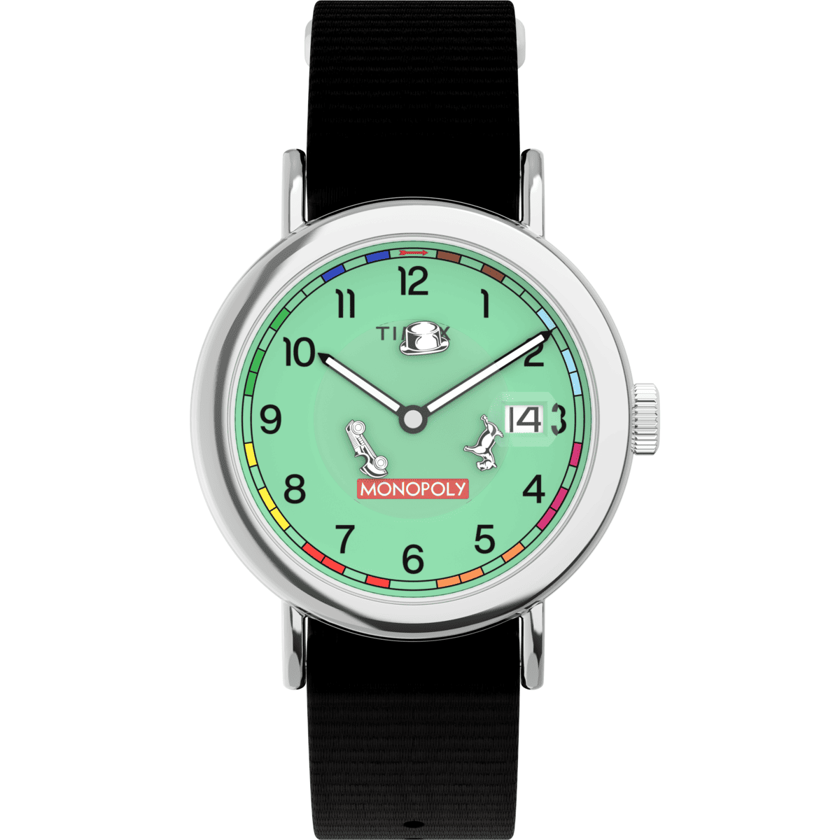 Montre Analogique  WEEKENDER argenté vert noir, TIMEX