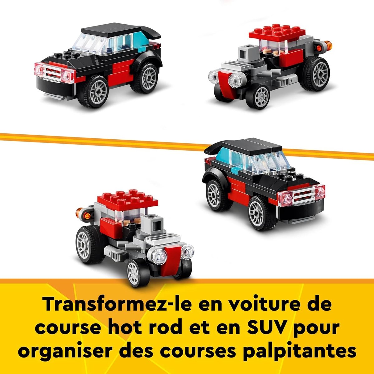 LEGO Creator - Le camion remorque avec hélicoptère - 31146 multicolore, LEGO