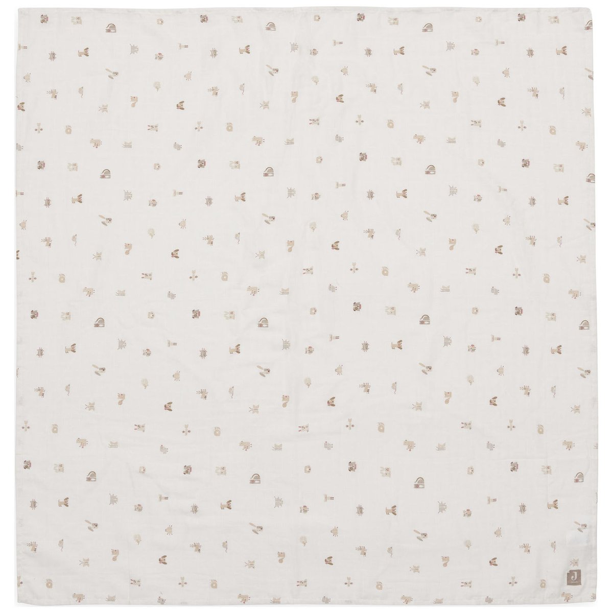 Lot de 2 maxi-langes en coton ecru, marron, beige, JOLLEIN