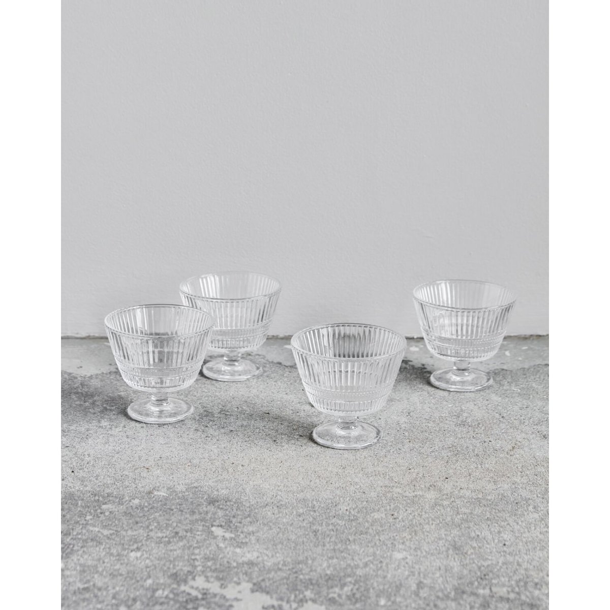 Lot de 4 bols à dessert Slots transparent, HOUSE DOCTOR