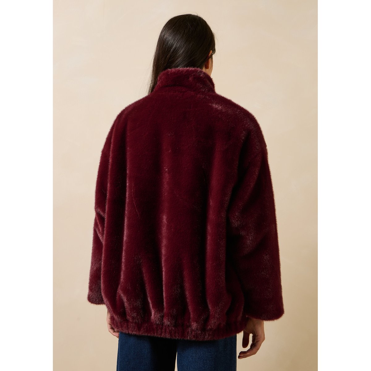 Blouson bomber oversize framboise, LA FEE MARABOUTEE