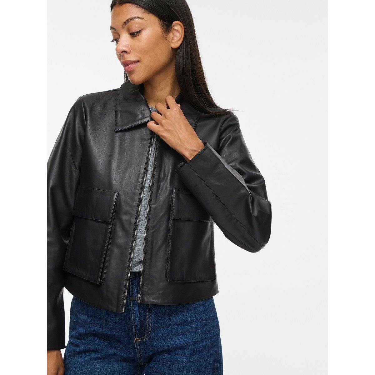 Veste En Cuir noir - black beauty1, VILA
