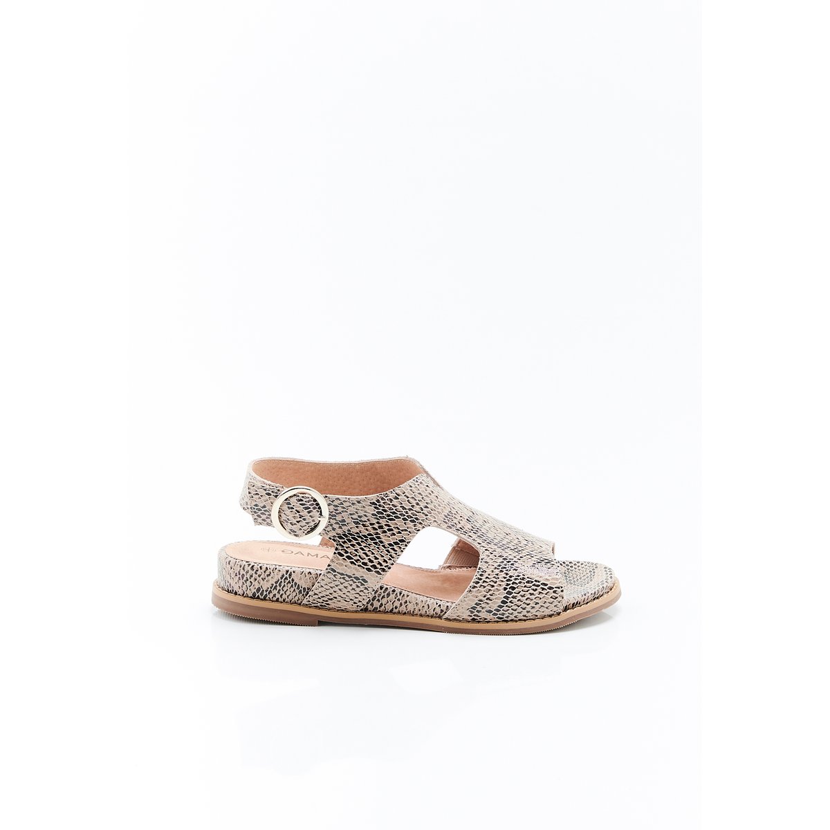 Sandales motif animalier beige gris animalier, DAMART
