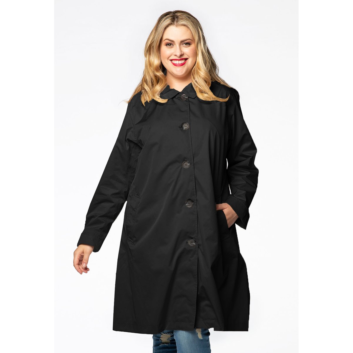 imperméable Avec des boutons noir, YOEK